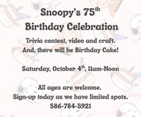 Snoopy's 75th Birthday Party