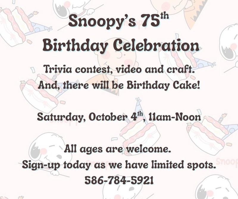 Snoopy's 75th Birthday Party Snoopy's 75th Birthday Party